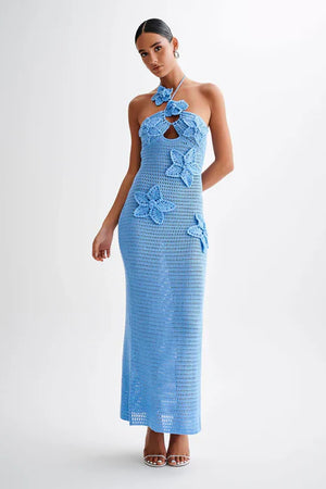 Ocean Breeze Maxi Dress - Blue