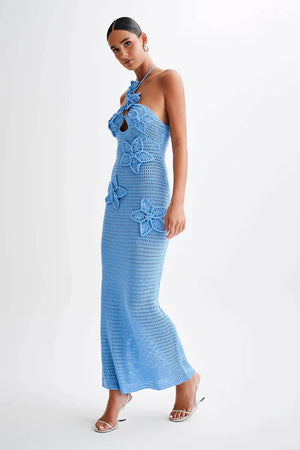 Ocean Breeze Maxi Dress - Blue