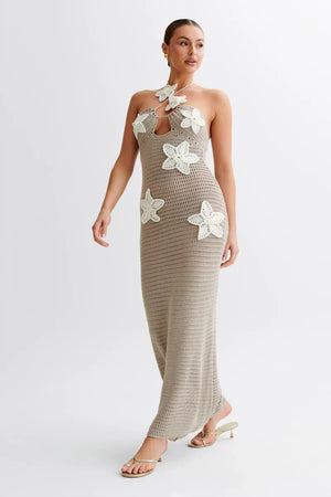 Ocean Breeze Maxi Dress - Khaki