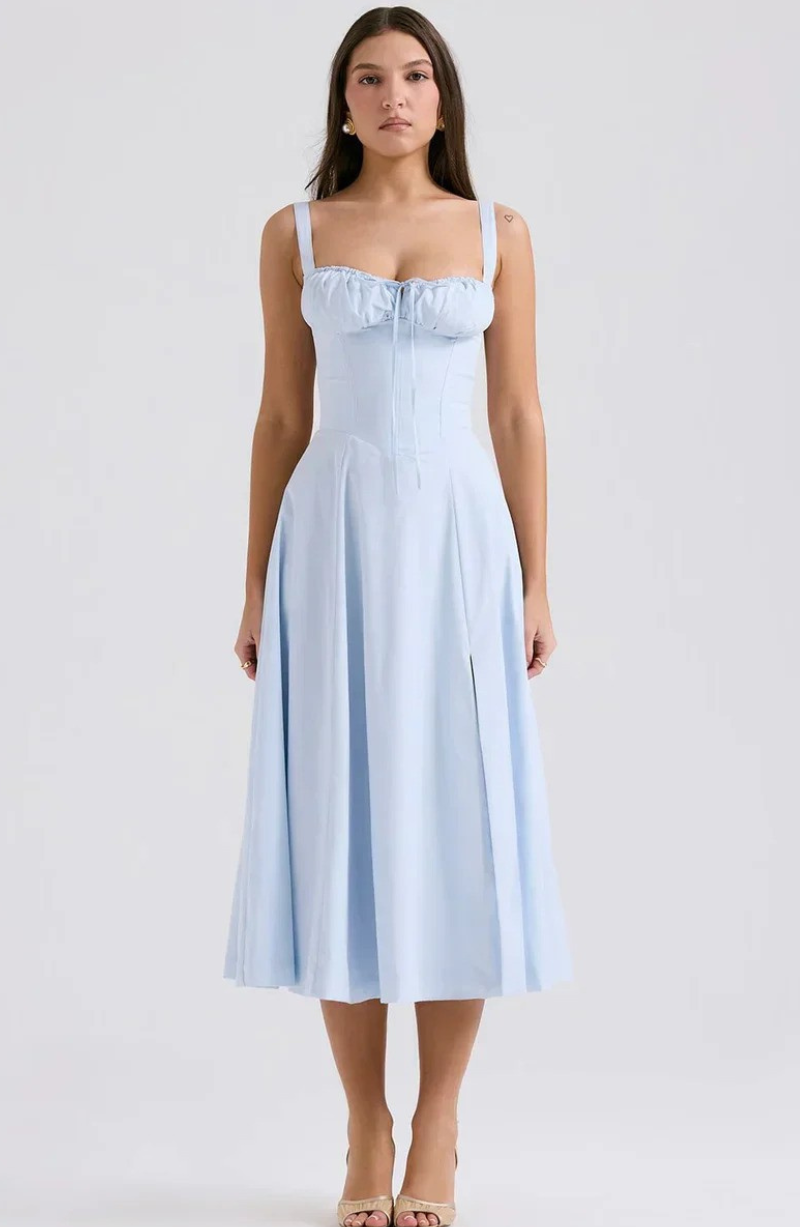 Selene Blue Midi Dress