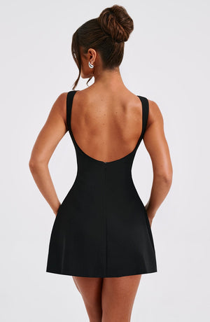 Sedona Backless Mini Dress - Black