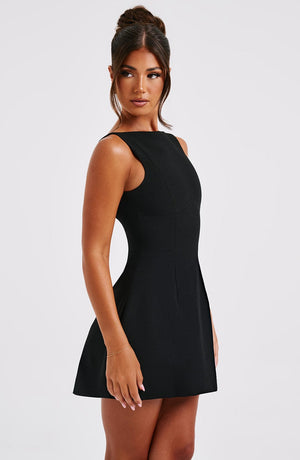 Sedona Backless Mini Dress - Black