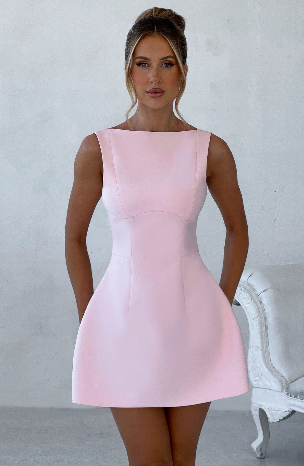 Sedona Backless Mini Dress - Pink