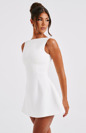 Sedona Backless Mini Dress - White