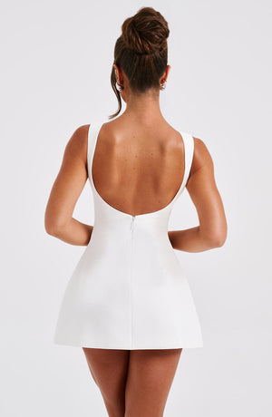 Sedona Backless Mini Dress - White