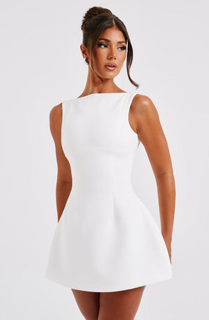 Sedona Backless Mini Dress - White