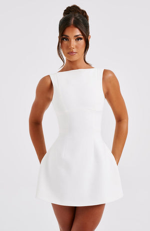 Sedona Backless Mini Dress - White