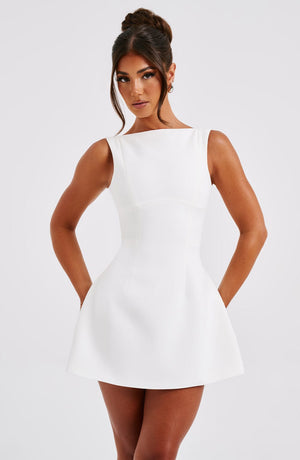 Sedona Backless Mini Dress - White