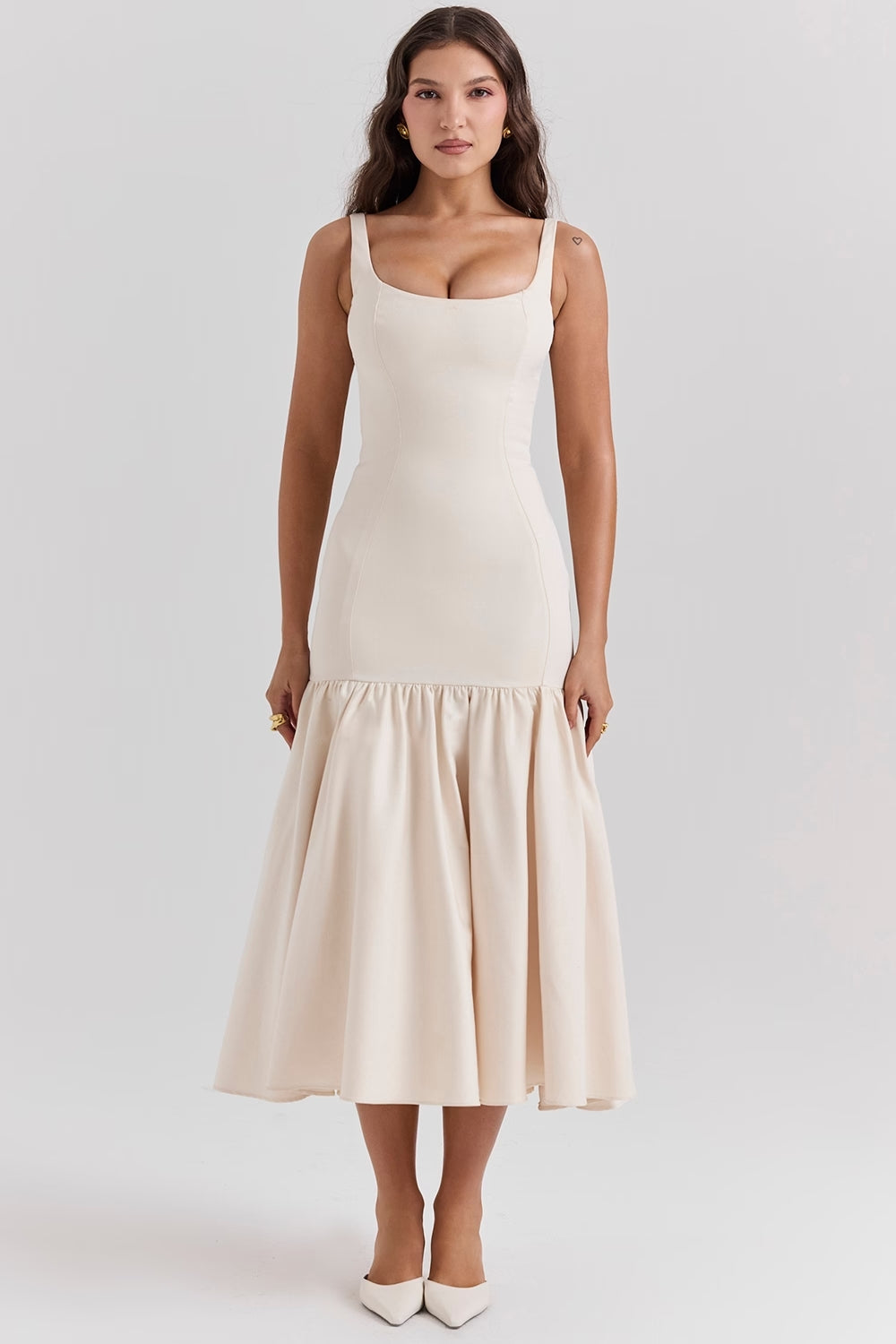 Lennox Midi Dress - Cream