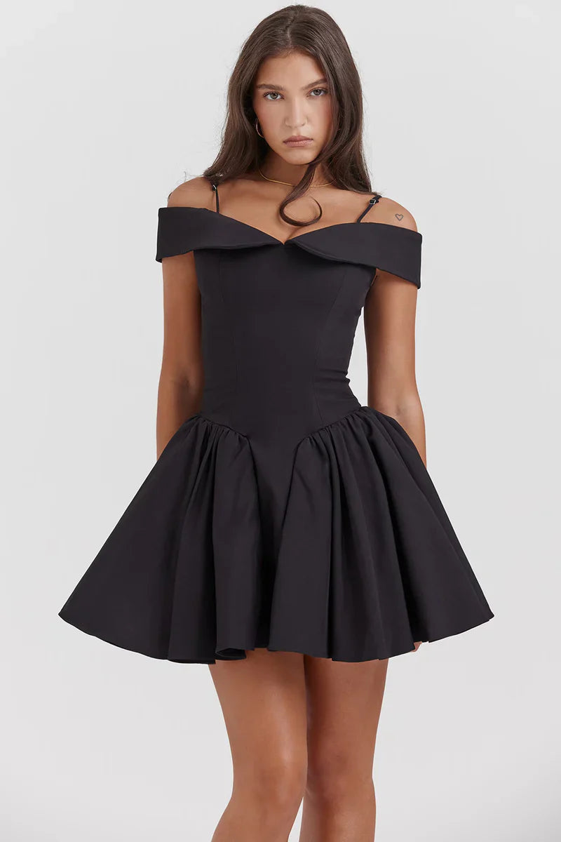 Aveline Black Mini Dress